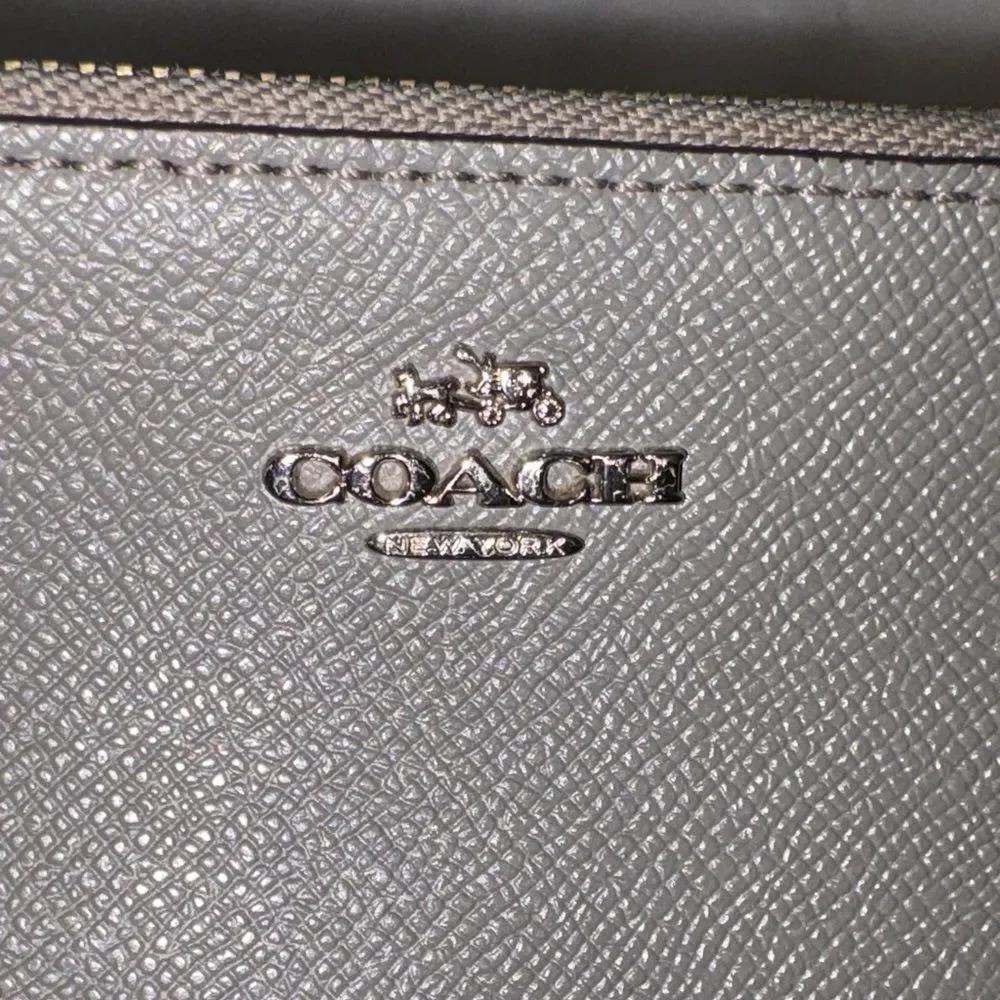 Coach Wristlet Bag Purse Leather Cross Grain Clutch Wallet - Picture 16 of 16